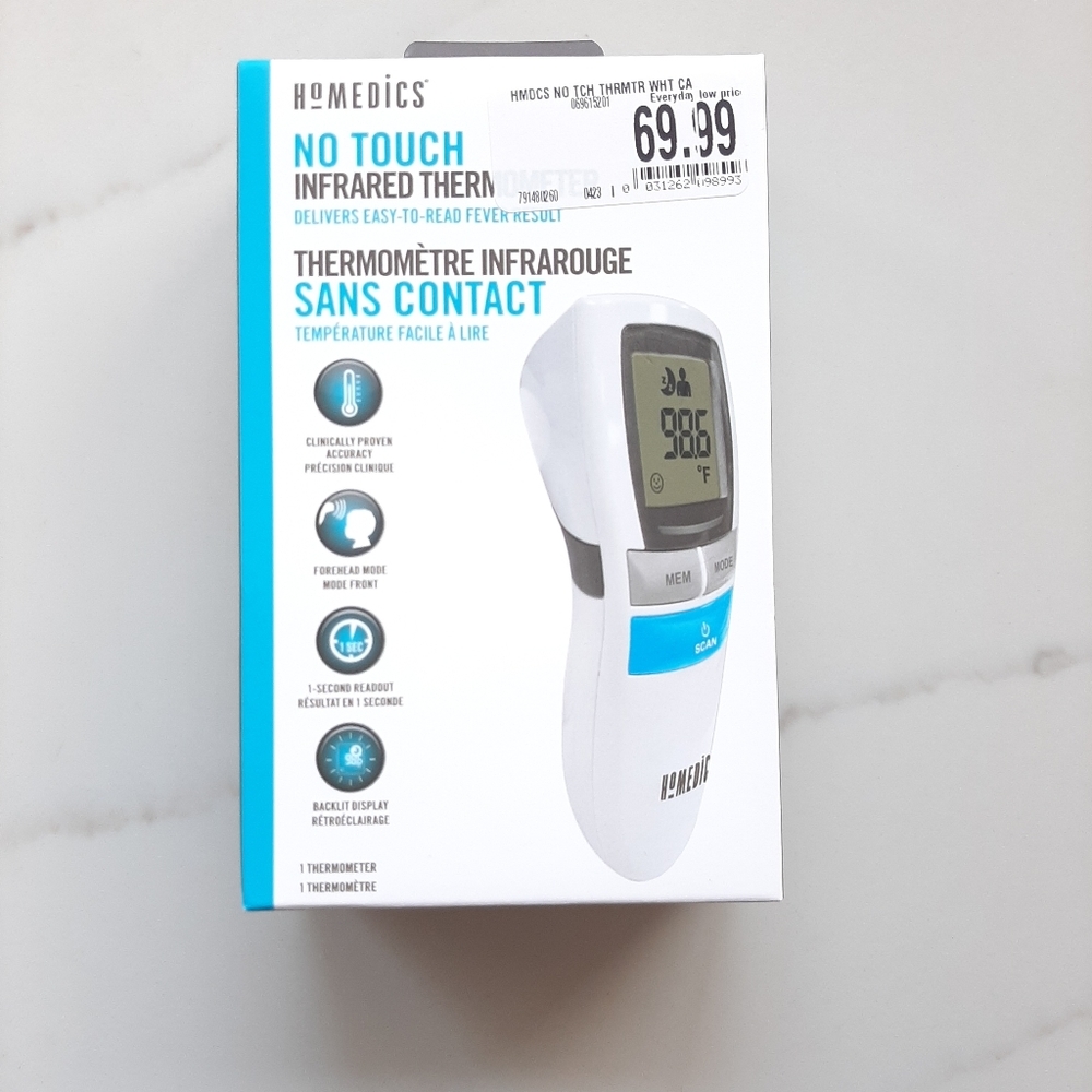 New HoMedics No Touch Infrared Thermometer - Picture 3 of 8